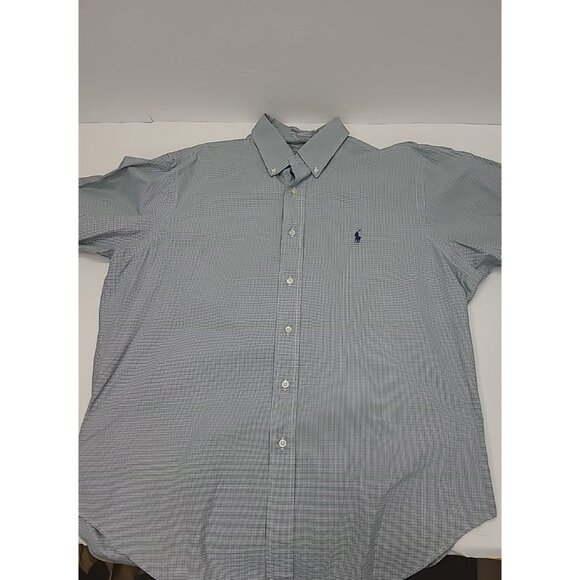 Ralph Lauren Classic Fit Button Down Shirt Men's Size 34/35 16.5 Checkered - Picture 1 of 8